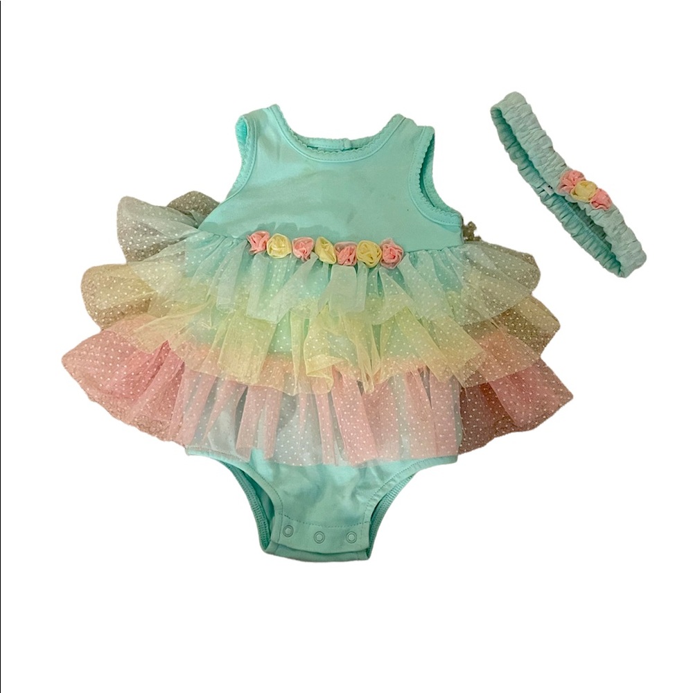 Baby Girl Party Dress with Headband